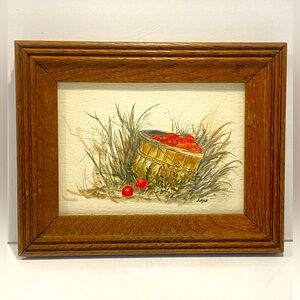 Vintage Watercolour Painting Signed Joyce on Matte Paper 9.5”-7.5”